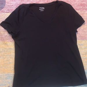 Black V-Neck Tee
